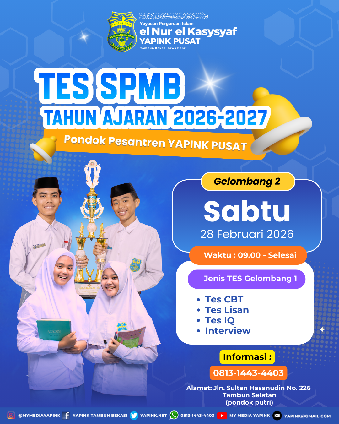 Biru Kuning Modern Informasi Penerimaan Murid Kiriman Instagram